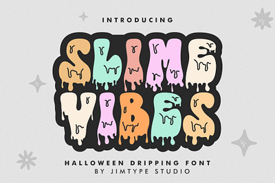 Slime Vibes - Halloween Font - Spooky Font free font halloween spooky