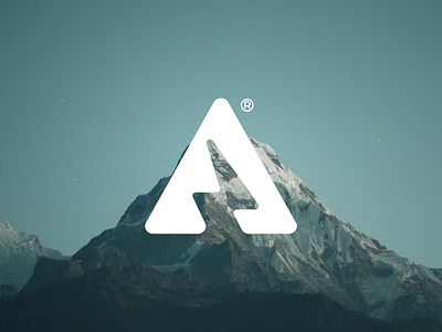 Triangle and Lightning Negative Space Logo app icon branding flat icon logo monogram simple logo