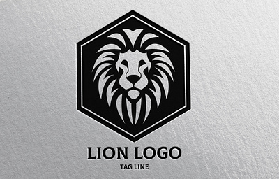 Lion Hexagon Logo animal branding design graphic design illustration lion logo vector