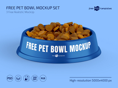 Free Feed Bowl Mockup Set in PSD bowl bowl mockup design free free mockup free mockup template free mockups free psd freebie mockup mockups pet bowl photoshop psd template templates