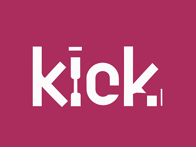 Kick Logo 2d logo. branding design graphic design illustration kick logo logo vector versatile