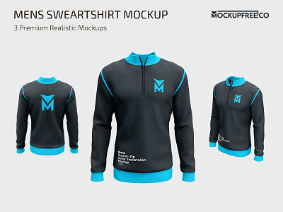 Men’s Sweatshirt PSD Mockup Set apparel clothes clothing design mock up mockup mockups photoshop premium product psd sweatshirt template templates