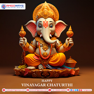 Happy Ganesh Chaturthi 2023! 🌟 amigoways amigowaysappdevelopers amigowaysteam