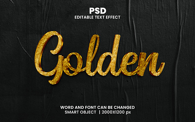 Golden luxury 3d editable text effect design, typography desgin black texture font effect gold effect golden mockup graphic design jewellery luxury font psd mockup