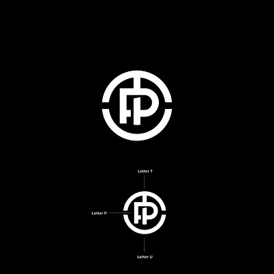 TPU Monogram black branding clean creative design graphic design letter tpu lettermark logo logodesign minimalist monogram ui vector white