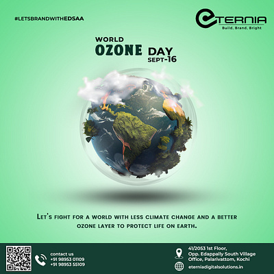 Ozone day Creative designs 3d branding creative designs graphic design ui