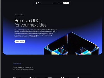 Buio ⏤ SaaS Multipage theme astrojs blog dark mode hero pricing saas tailwindcss