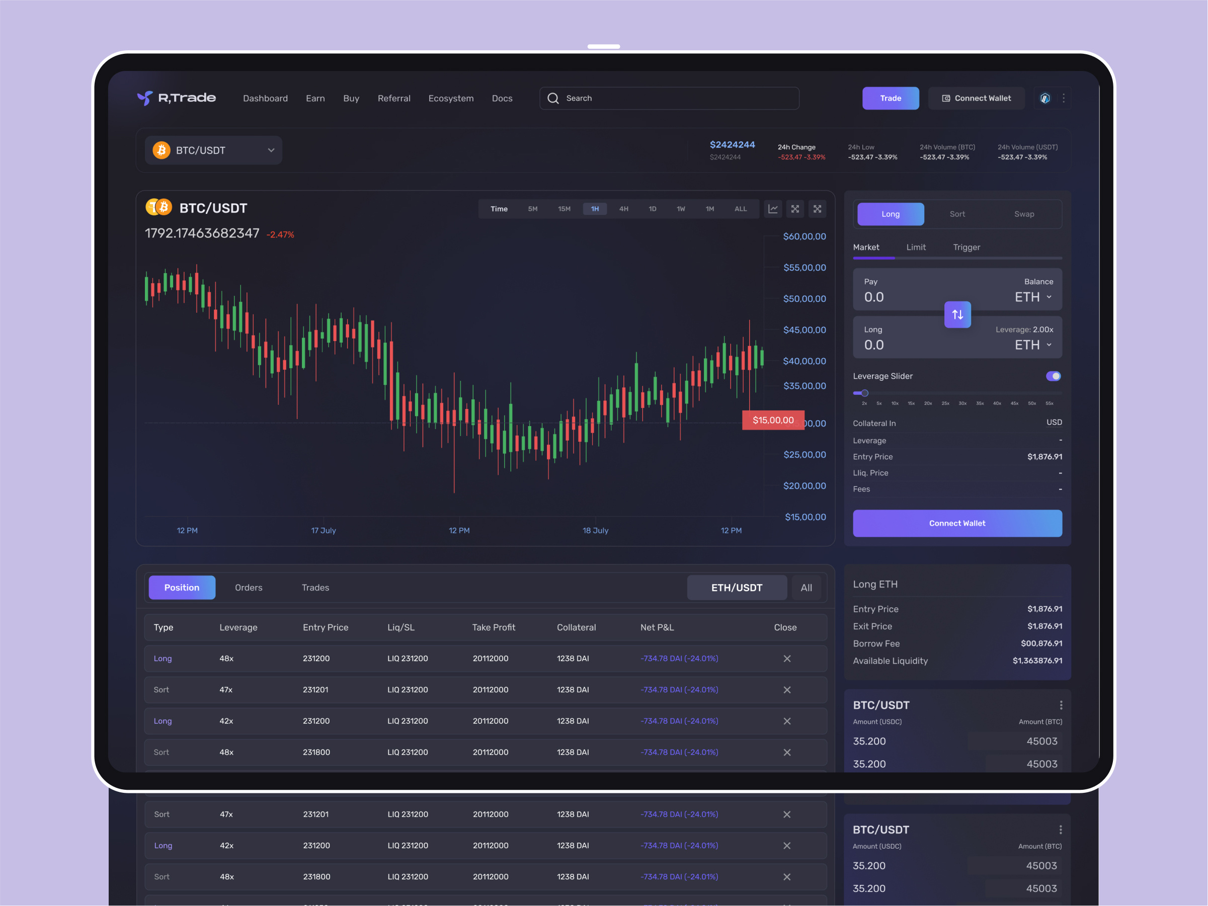 Crypto Trading Dashboard by RahMan for ITO Team on Dribbble