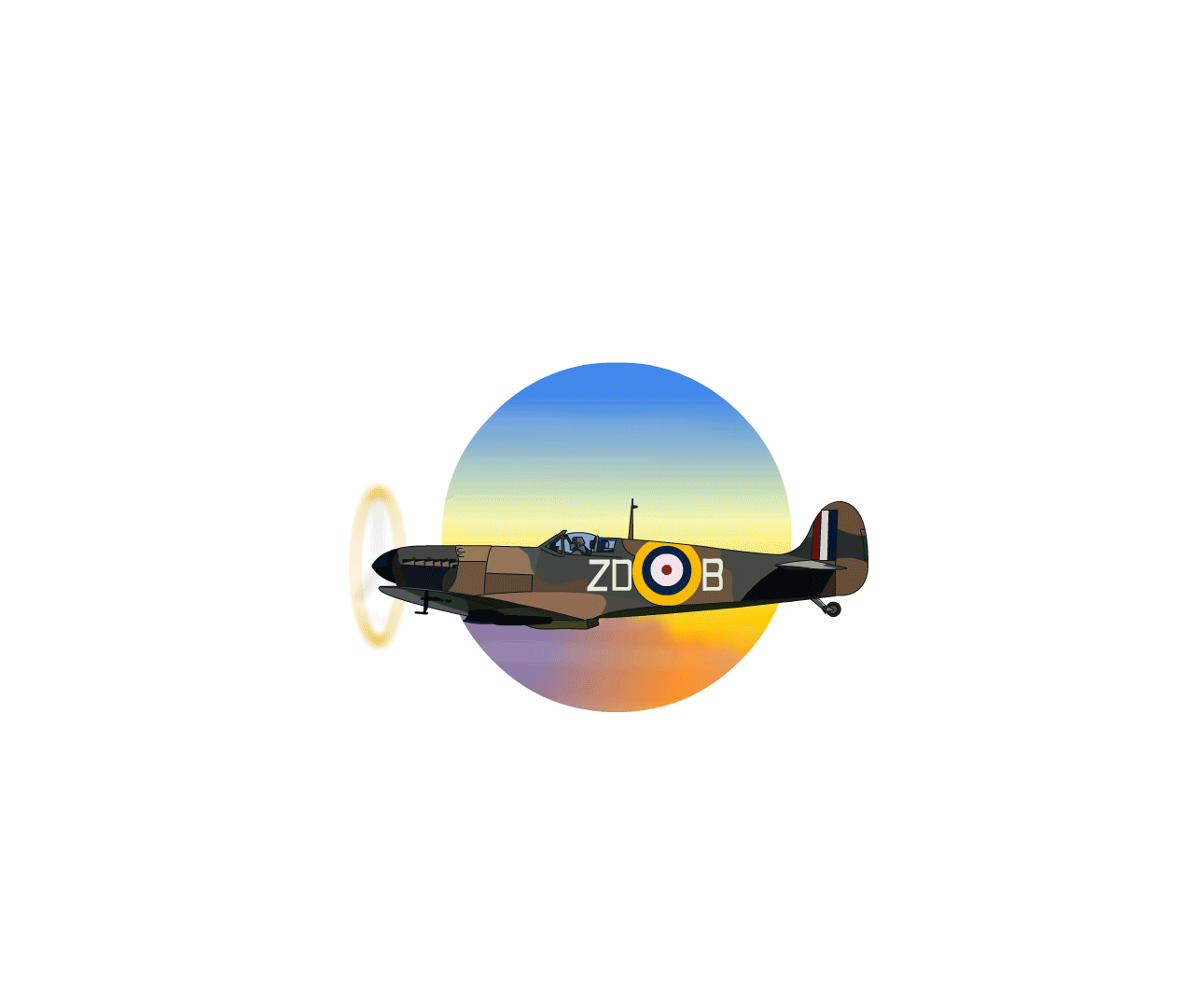 Super-Marine Spitfire animation design graphic design illustration