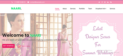 Ecommerce fashion Website branding design graphic design saaree saree design ui ux website design website designer