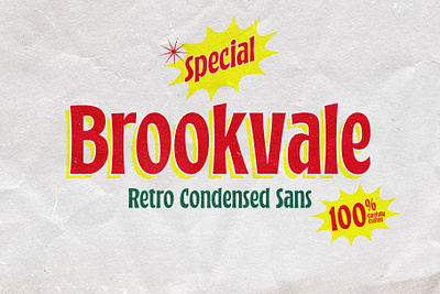 Brookvale - Retro Condensed condensed design display font handlet illustration modern retro sans sans serif sign painting typeface typography vintage