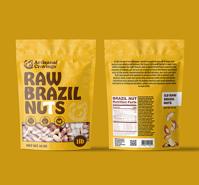 Pouch Packaging for Raw Brazil Nuts bag design label design packaging packaging design pouch design pouch packaging pouch packaging design