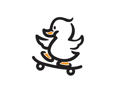 Chubby Duckling Skateboard Logo duck logo duckling logo skateboard duck logo skateboard logo