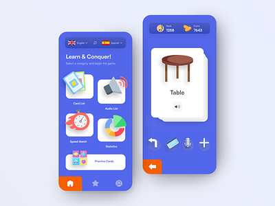 Language Learning App for youngsters app appdesign clean design designinterface languageapp minimal mobileapp ui uidesign uiux userexperience userinterface ux uxdesign