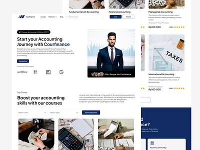 Course Learning Accountant - Landing Page Website course coursewebsite design landingpage learningwebsite ui uidesigner ux websitedesign