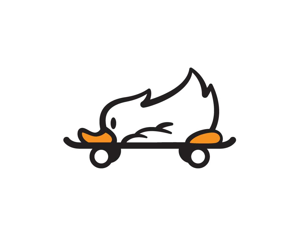 Skateboard Duck Logo designs, themes, templates and downloadable