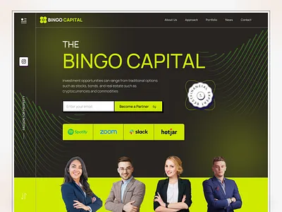 Bingo Capital - Agency Landing Page agency website bold branding clean website creative agency digital agency homepage landing page landingpage ui product website professional trend ui ux visual design website