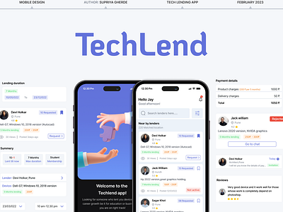 TECHLEND-DEVICE GADGET'S LENDING APP| MOBILE APP|UXUI 3d branding graphic design logo motion graphics ui