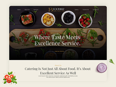 Food Catering Website booking service catering designer99studio eat website eating food food catering food product food serve food website foodbiz landing page ui web design