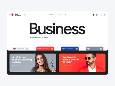 Bank of America Private Bank – UI UX Design Prototype animation bank bank of america banking black blue cards clean credit credit card design finance minimal mobile motion graphics red site ui user interface ux