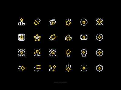 Iconly Pro, Stars! design figma icon icondesign iconly pro iconography iconpack icons iconset illustration logo planet space star stars sun ui