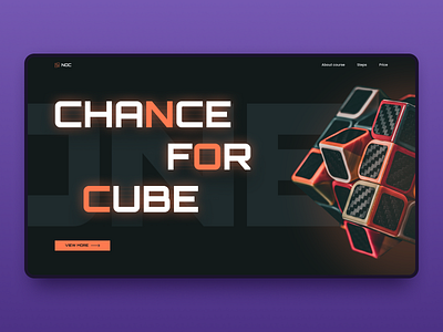 Rubik's Cube Landing design designer ui uidesign uiux ux uxdesign