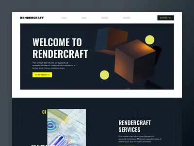 Rendere Services Website Concept design ui webdesign website
