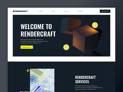 Rendere Services Website Concept design ui webdesign website