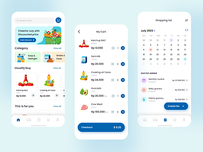 shopping list feature app design mobile ui ux