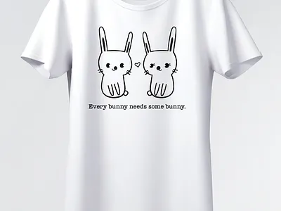 Every bunny needs some bunny. bunnies cute fun illustration playful