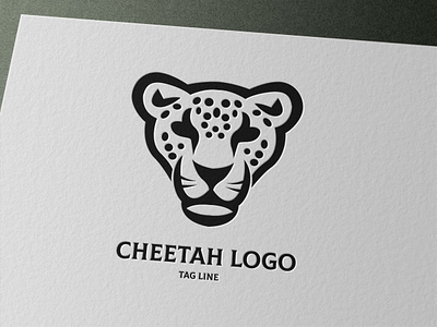 Cheetah Head Logo animal branding cheetah design graphic design illustration logo typography vector