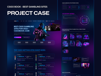 CSGO Book - Best gambling sites animation case case study design figma interface project ui ux web design website