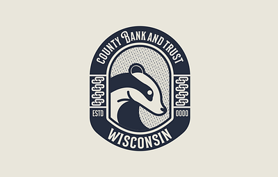 WISCONSIN COUNTY BANK Logo branding corel design graphic design logo vector