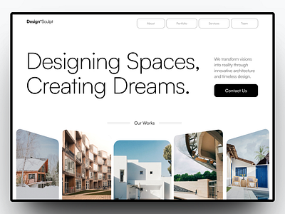 Design*Sculpt - Architecture Firm Website architecture branding construction design firm graphic design landing page real estate studio ui web design website