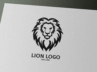 Lion Head Logo animal branding design graphic design illustration lion logo typography vector