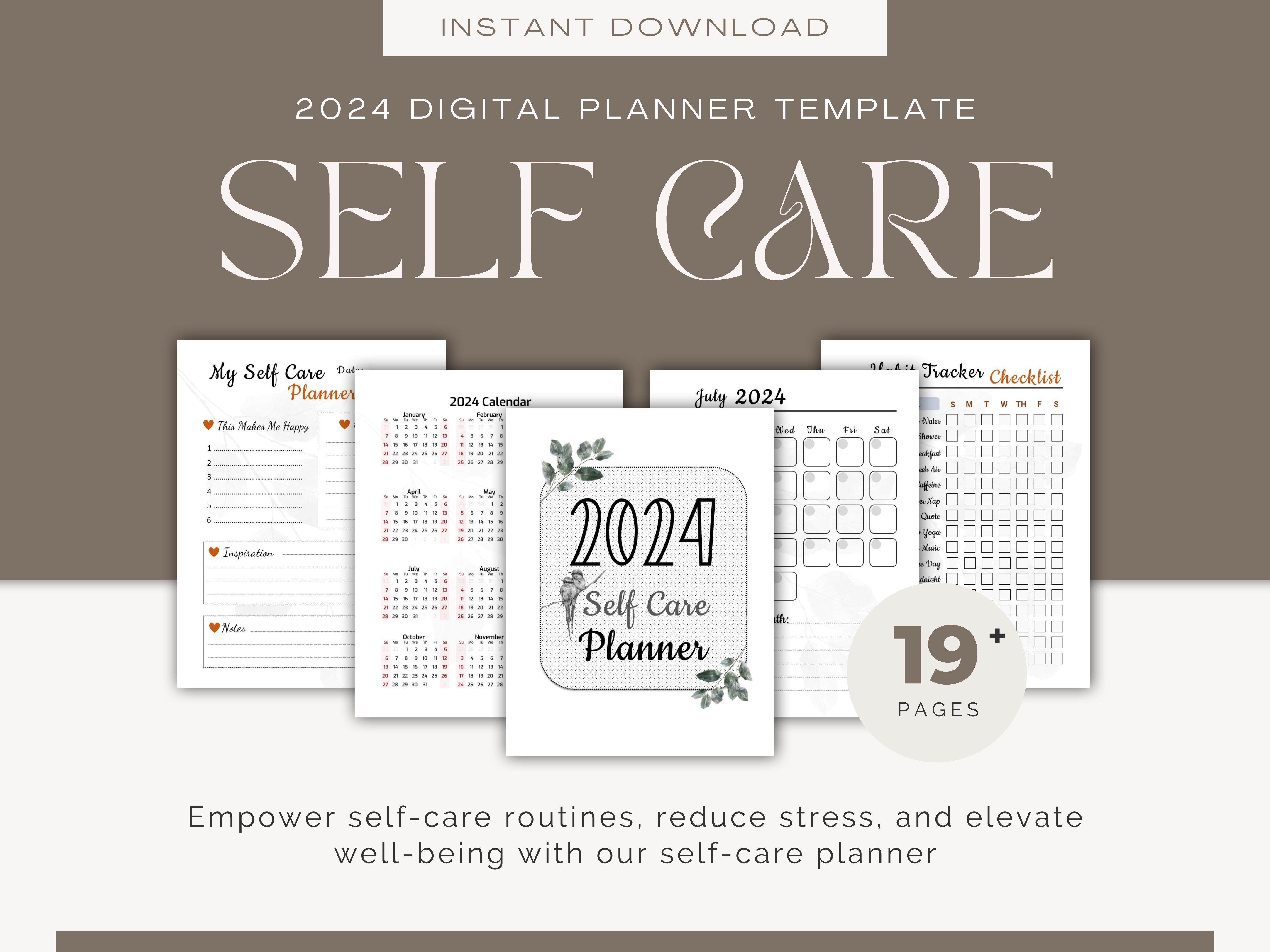 Self Care Digital Planner Template 2024 by Anas Mokharij on Dribbble