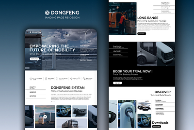 Dongfeng Landing Page Re-Design branding graphic design ui