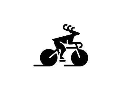 wild Ride alex seciu animal logo bicycle logo branding deer logo horns logo illustration sport logo