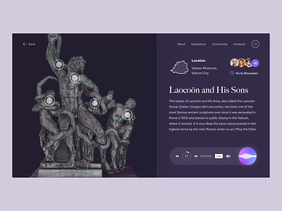 Virtual Museum Website design interface product service site startup ui ux web website