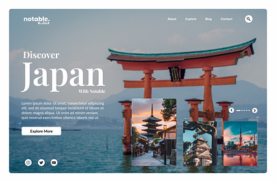 Japanese Tourism Website japan tourism ui website