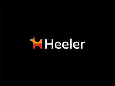 Heeler branding cloud cybersecurity dog double meaning h h letter heeler letter lettermark logo mark roxana niculescu simple tech