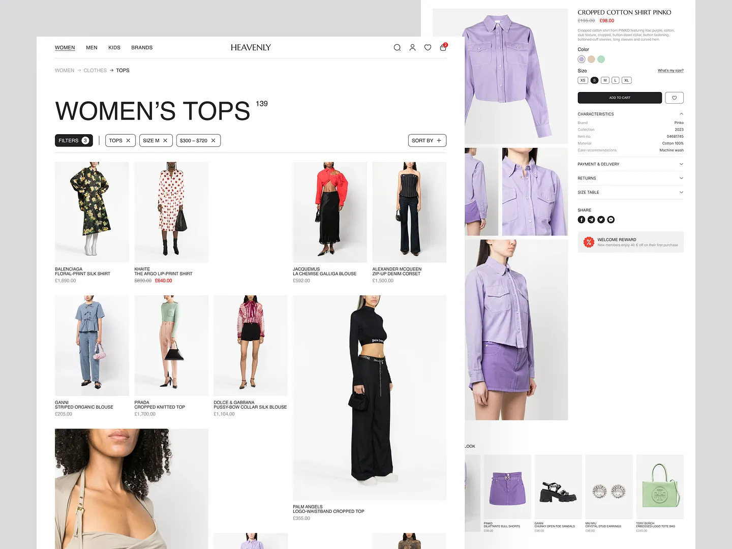 Stylish E-Commerce Website for Women's Tops