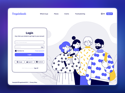 Tregainlabds Sign up app design application artwork design digital figma mobile mobile app mobile app design mobile design mobile ui travel ui ui design uidesign uiux ux ux design webdesign website