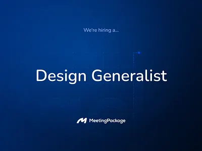 🚀 Hiring a designer blue dark design designer generalist gradient job job ad logo recruitment shade symbol wireframe