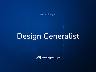 🚀 Hiring a designer blue dark design designer generalist gradient job job ad logo recruitment shade symbol wireframe