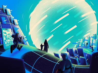 Social Media Landscape adweek character data digital editorial hub illustration landscope magazine smartphone social media social network