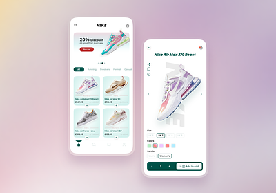 Nike shoes application app design app mobile application nike nike shoes shoes ui ui app ui design ui ux uidesign ux design