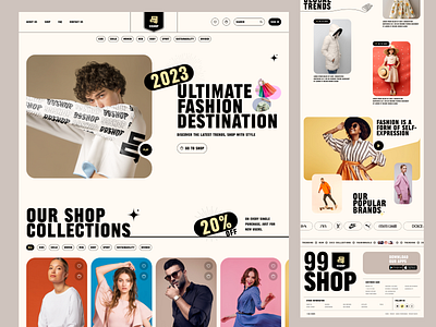 99Shop - Fashion E-commerce Website cart cloth dress shop ecommerce ecommerce website fashion landing page man dress online shop purchase sell shoping trending dress user interface ux ux research web web design website women dress shop