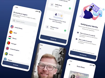 Streamlined KYC Verification Process cyber security digital kyc documents fintech id identity platform identity validation identity verification kyc kyc app kyc checks kyc process mobile application privacy product design product page settings page user verification verification visual identity