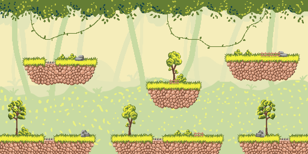 64x64 Pixel Platformer Tileset - Forest by Pasha Faisal on Dribbble